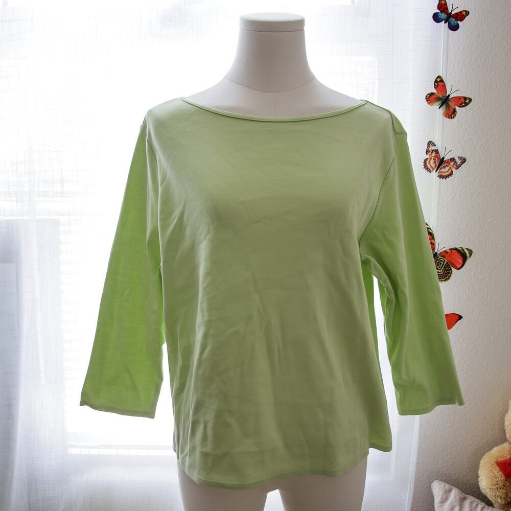 Eileen Fisher Cotton half sleeve top size L